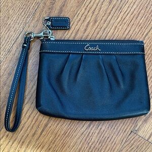 Coach Black Leather Wristlet